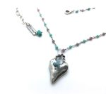 Mariana Necklace Charming Turquoise Mineral & Heart Shape Pendant My Treasures Coll. - Image 2