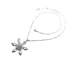 Necklace Pendant By Mariana Woman Beautiful Flower Clear Swarovski Crystals - Image 3