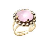 Ring By Mariana Woman Beautiful Rose and Pink Swarovski Crystals