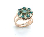 Mariana Ring Congo Africa Coll. Peridot & Chrysolite Crystal Swarovski