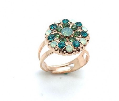 Mariana Ring Congo Africa Coll. Peridot & Chrysolite Crystal Swarovski