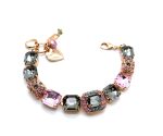 Mariana Bracelet Beautiful Light Rose & Silver Night Austrian Crystals Madagascar Africa Coll. - Image 3