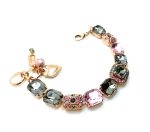 Mariana Bracelet Beautiful Light Rose & Silver Night Austrian Crystals Madagascar Africa Coll. - Image 2