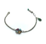Mariana Bracelet Colorful Clover Shape Crystal Swarovski Blue Suede Shoes Nostalgia Coll. - Image 3