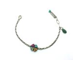 Mariana Bracelet Colorful Clover Shape Crystal Swarovski Blue Suede Shoes Nostalgia Coll.