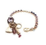 Mariana Bracelet Purple Pear Shape & Blue Austrian Crystals Purple Rain Cocktail Hour Coll. - Image 2