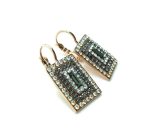 Earrings By Mariana Woman Iconic Rectangular Clear and Black Swarovski Crystals - Image 3