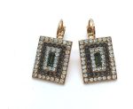 Earrings By Mariana Woman Iconic Rectangular Clear and Black Swarovski Crystals - Image 2