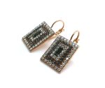 Earrings By Mariana Woman Iconic Rectangular Clear and Black Swarovski Crystals