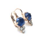 Earrings By Mariana My Treasures Coll. Glamorous Royal Blue & Clear Swarovski Crystals - Image 3