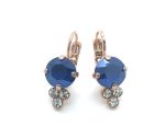 Earrings By Mariana My Treasures Coll. Glamorous Royal Blue & Clear Swarovski Crystals