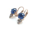 Earrings By Mariana My Treasures Coll. Glamorous Royal Blue & Clear Swarovski Crystals - Image 2