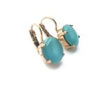 Mariana Earrings Flattering Round Drop Aquamarine Crystal Swarovski My Treasures Coll. - Image 3