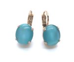 Mariana Earrings Flattering Round Drop Aquamarine Crystal Swarovski My Treasures Coll.