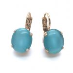 Mariana Earrings Flattering Round Drop Aquamarine Crystal Swarovski My Treasures Coll.