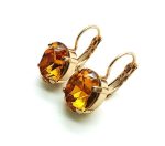 Mariana Earrings Beautiful Round Orange Topaz My Treasures Coll.