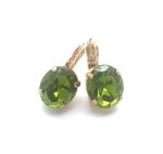 Mariana Earrings Lovely Round Drop Olivine Austrian Crystals My Treasures Coll. - Image 3