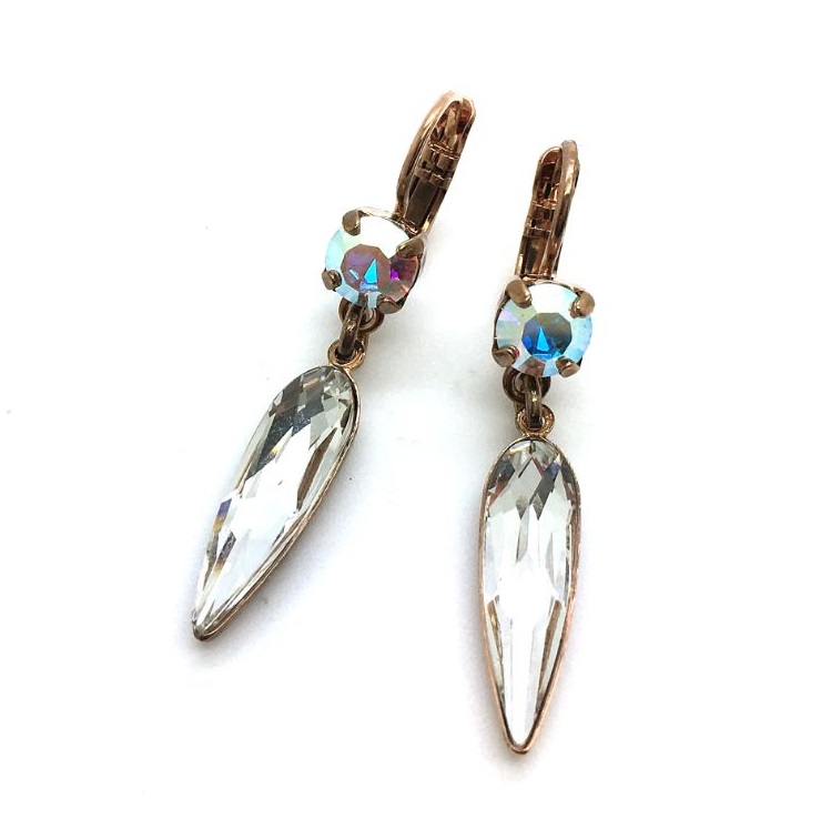 E-1030-20-001-RG6 (2) Mariana Earrings Brilliant Clear Austrian Crystals On A Clear Day Sweet Summer Coll. - Image 1