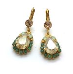 Mariana Earrings Elegant Dangling Tear Drop Golden Shadow Crystal Swarovski Summer Palace Silk Road Coll. - Image 2