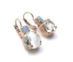 Mariana Earrings Fine Round Drop Air Blue & Clear Crystal Swarovski My Treasures Coll. - Image 3