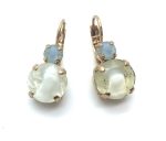 Mariana Earrings Fine Round Drop Air Blue & Clear Crystal Swarovski My Treasures Coll. - Image 2