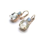 Mariana Earrings Fine Round Drop Air Blue & Clear Crystal Swarovski My Treasures Coll.