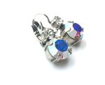 Mariana Earrings Crystal Metallic Blue & Clear Austrian Crystals My Treasures Coll. - Image 3
