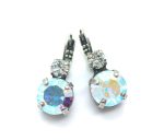 Mariana Earrings Crystal Metallic Blue & Clear Austrian Crystals My Treasures Coll.