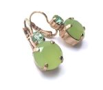 Mariana Earrings Precious Lime Green Austrian Crystal My Treasures Coll. - Image 3