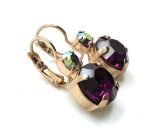 Mariana Earrings Lovely Round Drop Purple Austrian Crystals My Treasures Coll. - Image 3