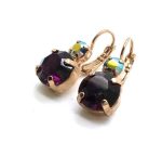 Mariana Earrings Lovely Round Drop Purple Austrian Crystals My Treasures Coll. - Image 2