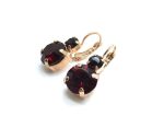 Mariana Earrings Timeless Siam Round Drop Crystal Swarovski My Treasures Coll.
