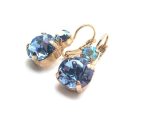 Earrings By Mariana Woman Glitzy Light Sapphire Round Drop Swarovski Crystals - Image 2