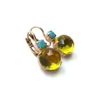 Mariana Earrings Timeless Faceted Peridot Austrian Crystals My Treasures Coll. - Image 3