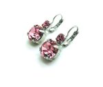 Mariana Earrings Timeless Round Shape Purple Velvet Swarovski Crystals My Treasures Coll.