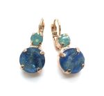 Mariana Earrings Round Drop Marbled Lavender Swarovski Rhinestone My Treasures Coll.