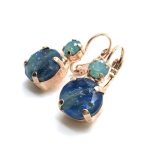 Mariana Earrings Round Drop Marbled Lavender Swarovski Rhinestone My Treasures Coll. - Image 2