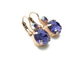 Mariana Earrings Beautiful Round Drop Tanzanite Crystal Swarovski My Treasures Coll. - Image 3