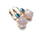 Mariana Earrings Charming Round Drop Rose Quartz Mineral My Treasures Coll. - Image 3