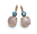 Mariana Earrings Charming Round Drop Rose Quartz Mineral My Treasures Coll. - Image 2