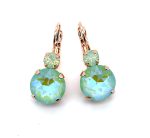 Earrings By Mariana Woman Fine Lt. Green and Opal Swarovski Crystals