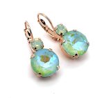 Earrings By Mariana Woman Fine Lt. Green and Opal Swarovski Crystals - Image 4