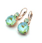 Earrings By Mariana Woman Fine Lt. Green and Opal Swarovski Crystals - Image 2