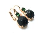 Mariana Earrings Exquisite Round Drop Ruby Zoisite Mineral My Treasures Coll. - Image 3
