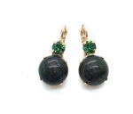 Mariana Earrings Exquisite Round Drop Ruby Zoisite Mineral My Treasures Coll.