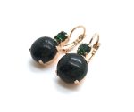Mariana Earrings Exquisite Round Drop Ruby Zoisite Mineral My Treasures Coll. - Image 2