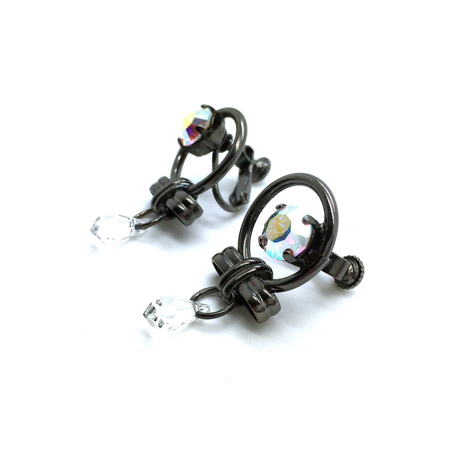 E-1083-1-001-BG (3) Mariana Earrings Exquisite Dangle with Tear Drop Crystal Swarovski On A Clear Day Sweet Summer Coll. - Image 1
