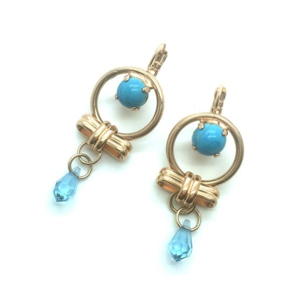 Mariana Earrings Exquisite Howlite Chinese Turq Mineral Bliss Nirvana Coll.