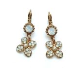 Mariana Earrings Glittering Floral Dangling Crystal Swarovski Kalahari Africa Collection