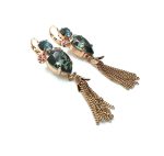 Mariana Earrings Indian Sapphire Pear Shape Drop Crystal Swarovski Crystal Madagascar Africa Coll. - Image 3